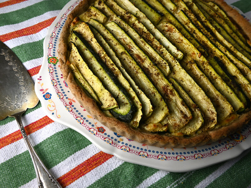 Moroccan-Spiced Zucchini and Chèvre Tart