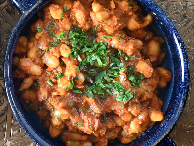 Loubia (Moroccan Bean and Tomato Salad)