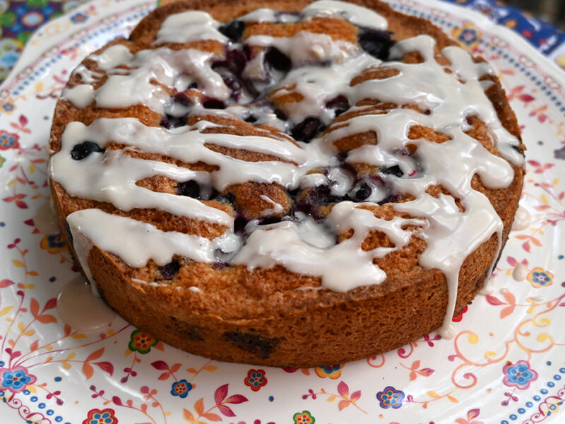 Blueberry, Almond, and Lemon Cake