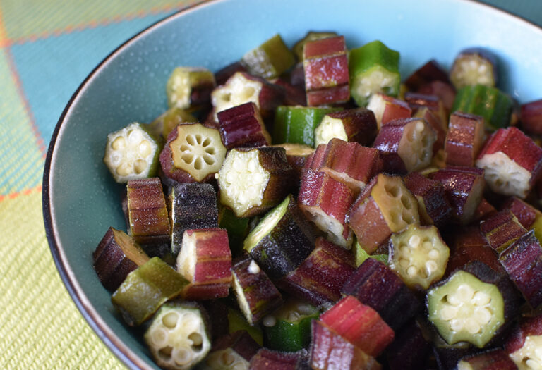 Recipe for Caribbean Okra Stew with Pan-Seared Goat Loin – Cocoa & Lavender