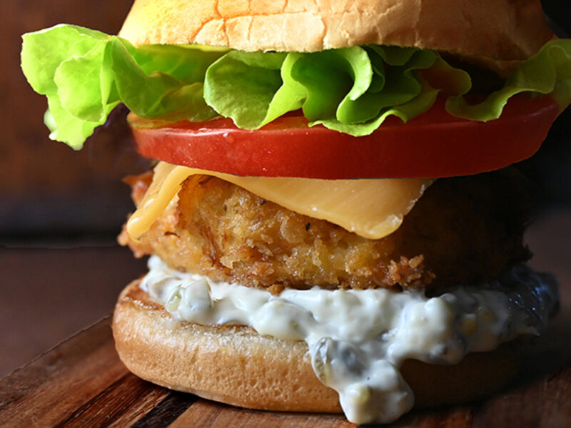 Crispy Lion’s Mane Fried “Fish” Sandwich