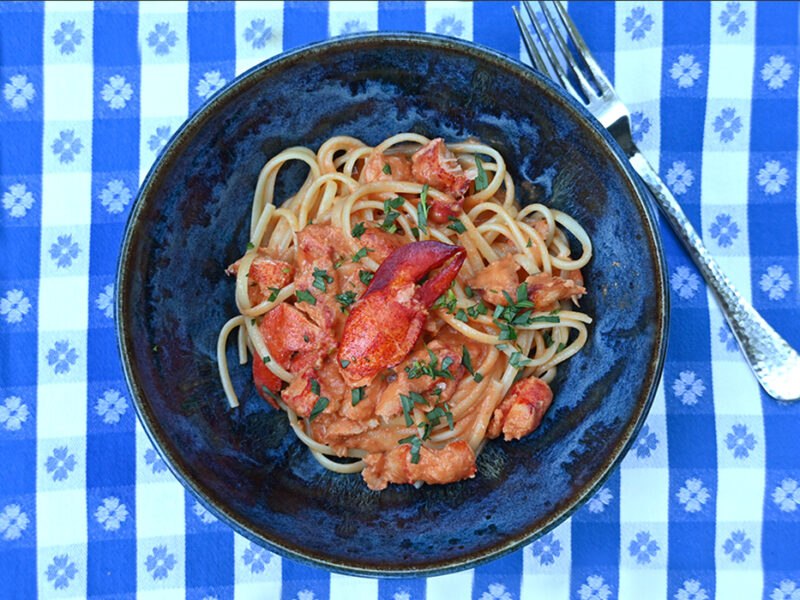 Linguine with Lobster in Tomato-Tarragon Cream