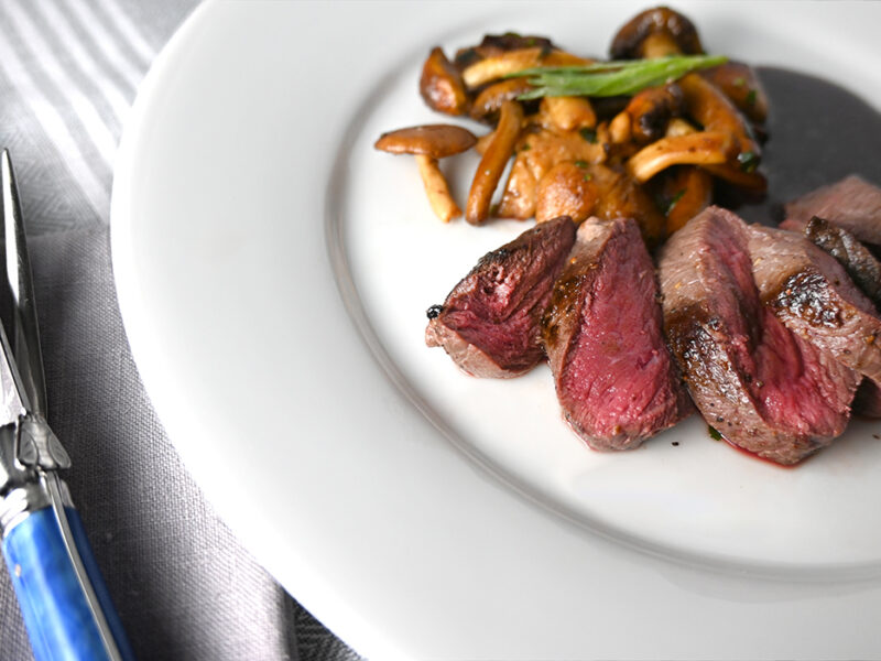Elk Medallions with Wild Mushrooms