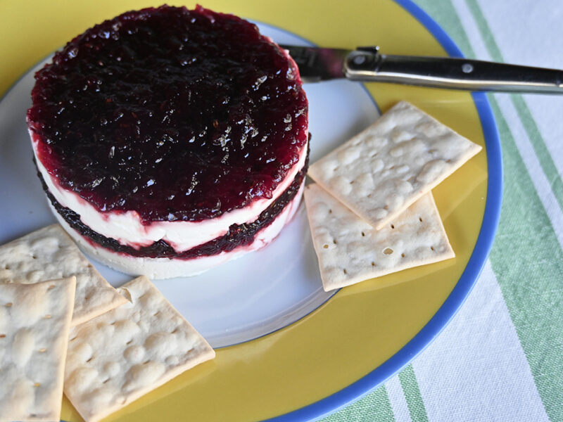Beet Jam and Chèvre Torta