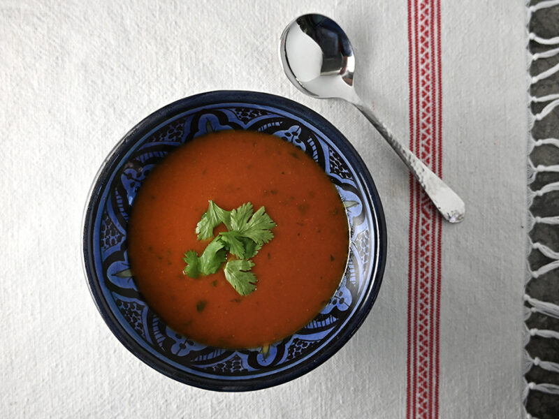 Chilled Moroccan-spiced Tomato Soup